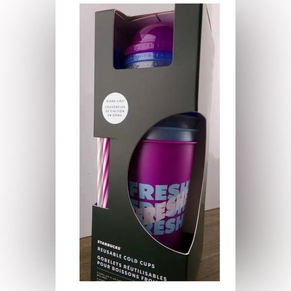 Set of 5 Starbucks Summer 2024 Dome Lid Reusable Cold Cups 24oz Each 🆕 - Picture 2 of 7